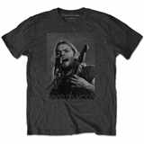 Tričko Pink Floyd - David Gilmour - On Microphone - Šedé