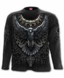 Tričko s dlouhým rukávem Raven Skull - All Print - Spiral Direct