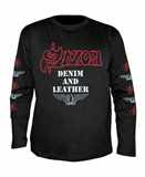 Tričko s dlouhým rukávem Saxon - Denim And Leather - All Print