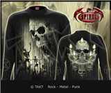 Tričko s dlouhým rukávem Waxed Skull - All Print - Spiral Direct