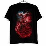 Tričko s lebkou - Ohnivá kostra