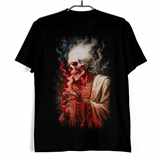 Tričko s lebkou Ohnivý nekromant