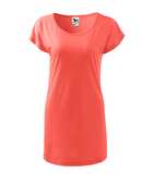 Tričkové šaty dámské korálová - Love 123