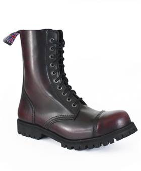 Boty Steadys 10 dírek bordo / black - vínové - T - Rex kopie Hd