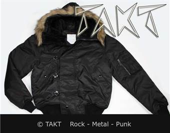 Bunda - Flek s Kapucí a Kožíškem kolem Černá