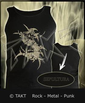Dámské tričko bez rukávů Sepultura - Beige S
