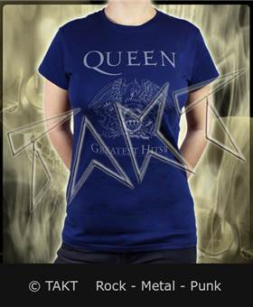 Dámské tričko Queen - Greatest Hits modré