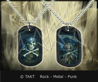 Kovový přívěšek na krk Lebky 03 3D