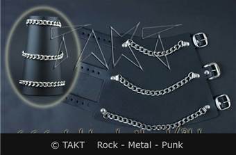 Kožený opasek na ruku - 3 řetězy