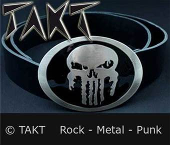 Kožený pásek lebka 2