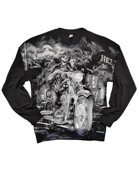 Mikina Biker From Hell - All Print