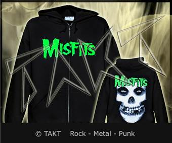 Mikina se zipem Misfits - Skull Glow In The Dark