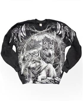 Mikina Wolves Dreamcatcher All Print