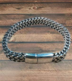Náramek na ruku - metal braided