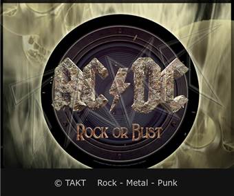 Nášivka kulatá AC/DC - Rock Or Bust