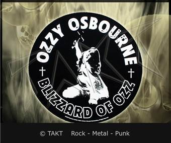 Nášivka kulatá Ozzy Osbourne - Blizzard Of Ozz
