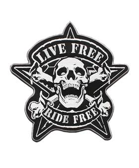 Nášivka motorkářská - Live Free Ride Free