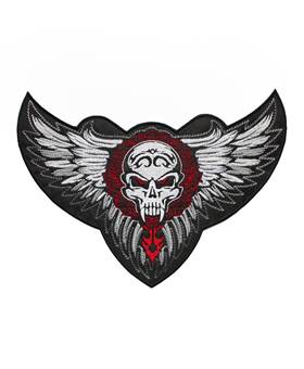 Nášivka Motorkařská Vampire Skull 2 Wings