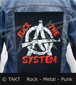 Nášivka na bundu Fuck The System Samopal