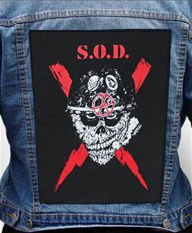 Nášivka na bundu Stormtroopers Of Death - Scrawled Lightning S. O. D.