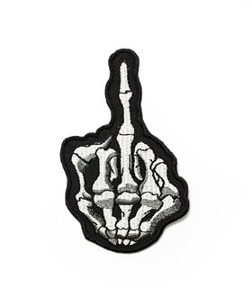 Nášivka - Nažehlovačka - FINGER fuck off SKELETON