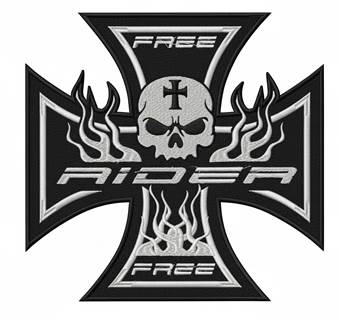 Nášivka velká motorkářská Free Rider