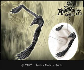 Náušnice Alchemy Raven černá