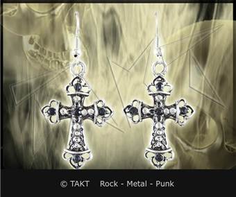 Náušnice Kříž 1