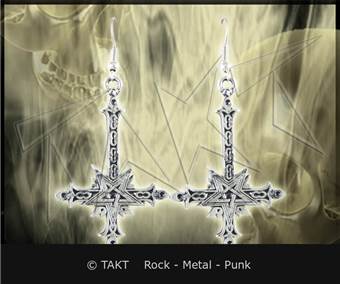 Náušnice Kříž 8 obrácený