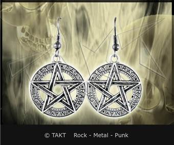 Náušnice Pentagram 02