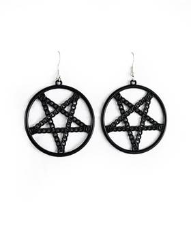 Náušnice Pentagram 06 - řetěz