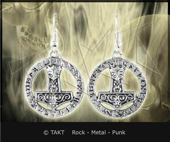 Náušnice Thorovo kladivo