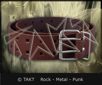 Opasek na kalhoty kožený dírky - Kostky Hnědý