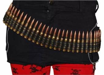 Opasek na kalhoty - Millitary / copper-colored - 7,5 cm