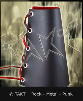 Pás na ruku kožený 16,5cm červený podklad