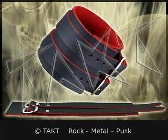 Pás na ruku kožený 6cm červený podklad