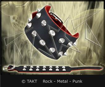 Pás na ruku kužele malé 2 řady červený podklad