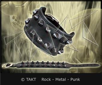 Pás na ruku kužele malé černé 2 řady