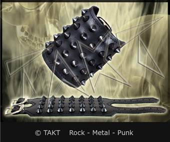 Pás na ruku kužele malé černé 5 řad