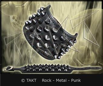 Pás na ruku kužele malé černé 5 řad nepravidelný