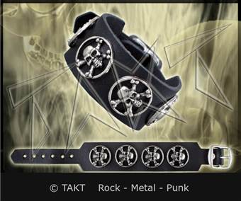 Pás na ruku Lebka v kruhu 1 řada