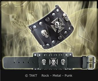 Pás na ruku lebky s křížem