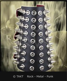 Pás na ruku s hroty 9 řad červený podklad