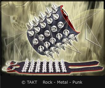 Pás na ruku špice 5 line - řady červený podklad