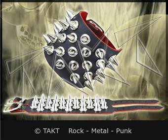 Pás na ruku špice 5 řad červený podklad