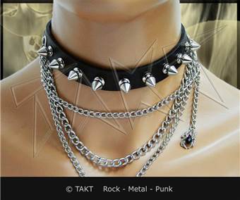 Pásek na krk kužele a řetěz 1 řada