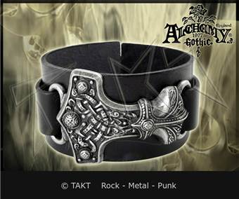 Pásek na ruku kožená Thorovo kladivo