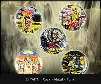 Placka se špendlíkem Iron Maiden - Early Albums sada 5 kusů