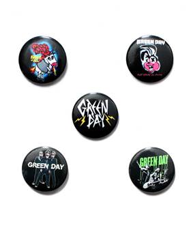 Placky Green Day - Revolution / set 5 kusů