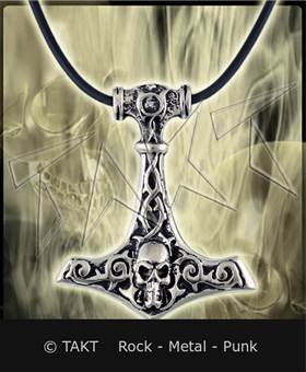 Přívěšek Thorovo kladivo 22 lebka